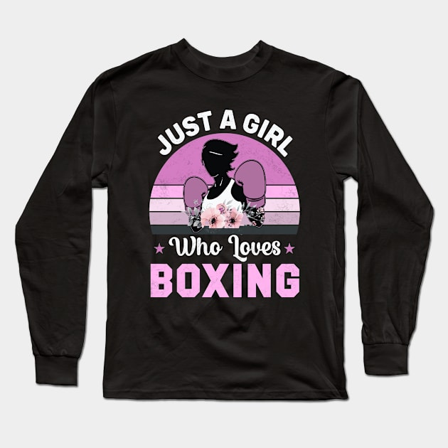 Just A Girl Who Loves Boxing Long Sleeve T-Shirt by ZiaZiaShop